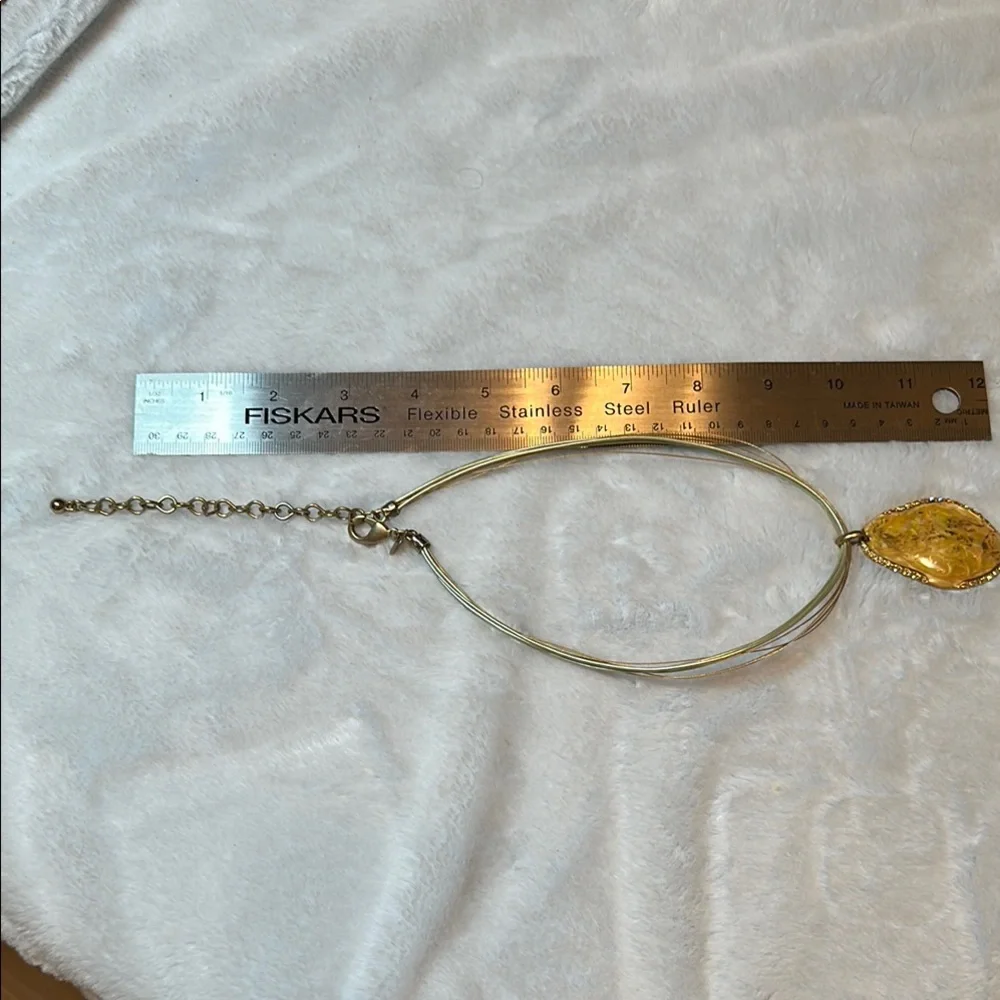 Chico’s Elegant Gold Enamel Necklace